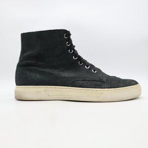 Alejandro Ingelmo Men's Size 11.5 M Black Waxed Leather High Top Sneakers